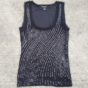 Black sequin tank from White House Black Market